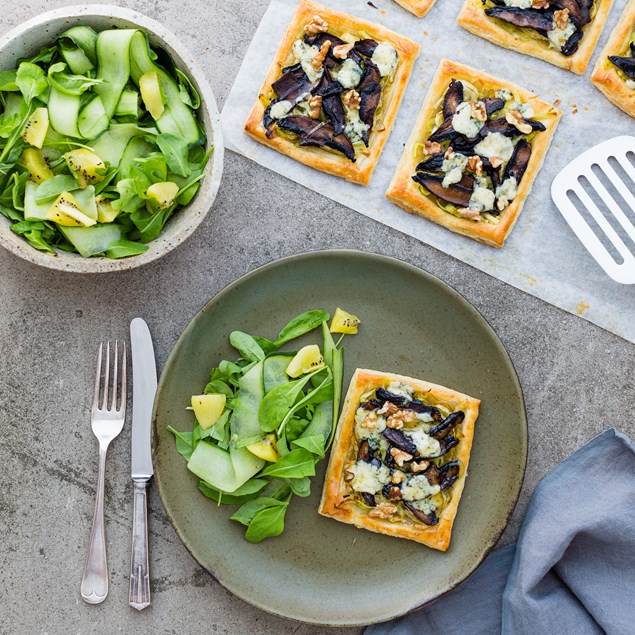 Blue Cheese, Leek and Portobello Mushroom Tarts