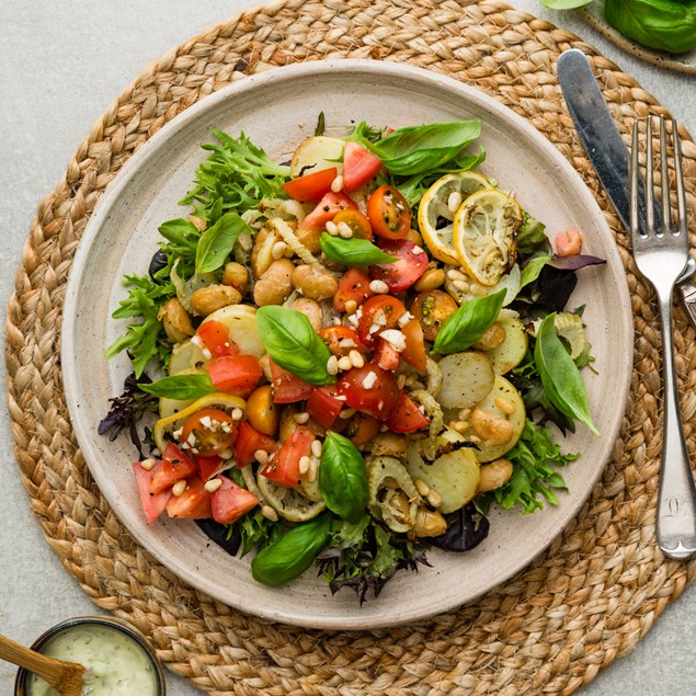 Caprese Salad with Fennel & Basil Pesto