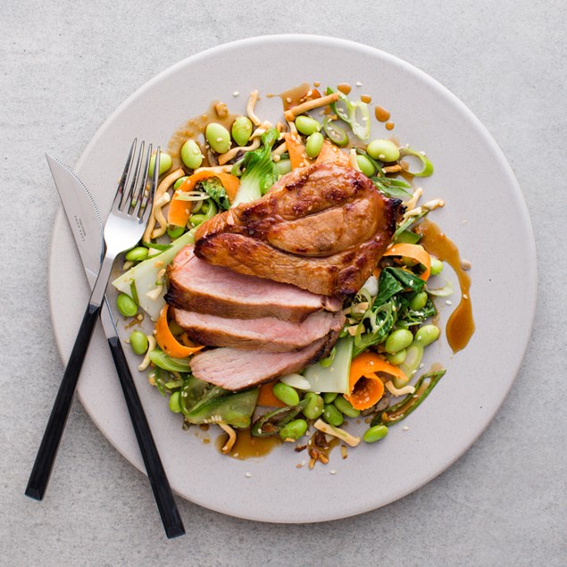 Char Siu Pork with Crispy Noodle Salad