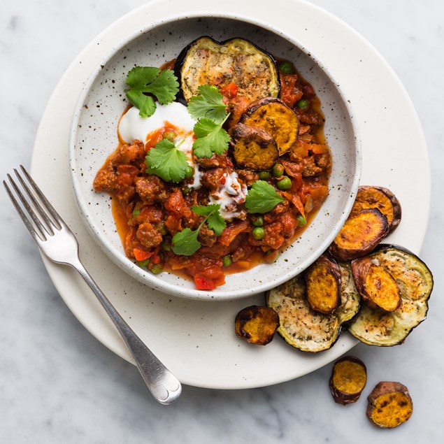 Beef Goulash With Eggplant And Kumara Dipper