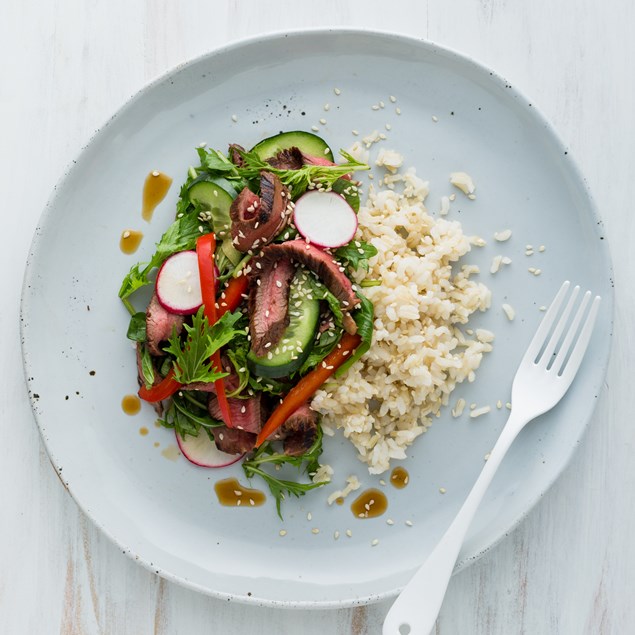 Tataki Beef Salad with Ponzu Dressing