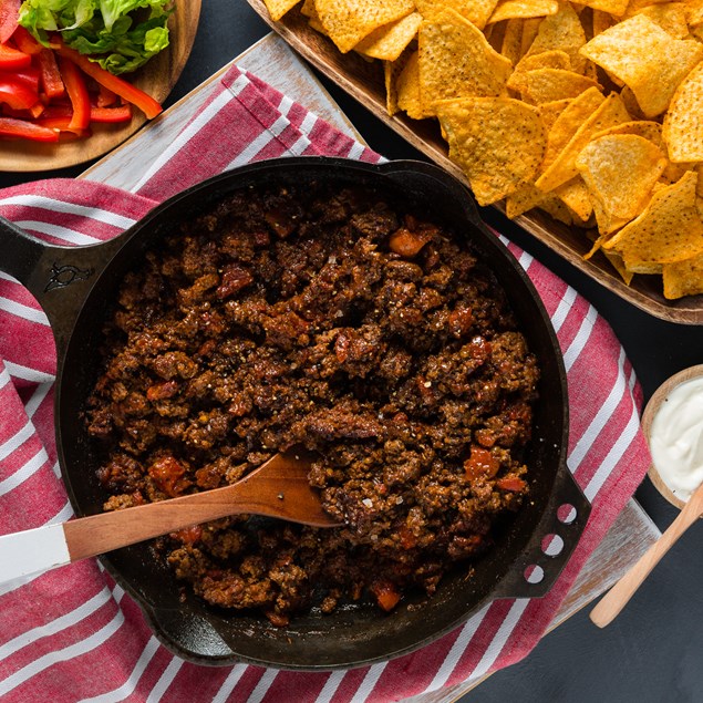 Tex-Mex Beef Nachos With Sour Cream