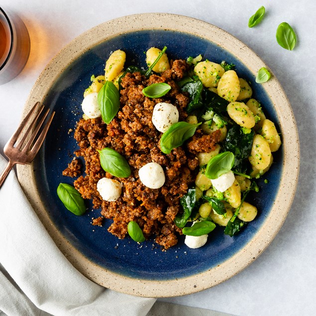Italian Beef with Spring Gnocchi & Mozzarella