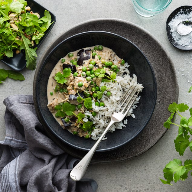 Eggplant Pol Sambol with Nigella Rice