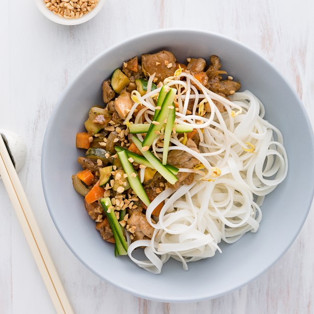 Kung Pao Chicken with Rice Noodles