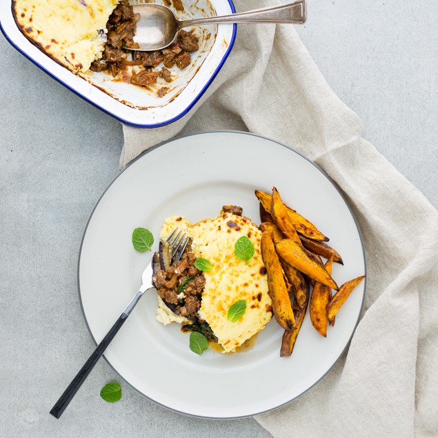 Lamb Moussaka with Smoky Kumara Wedges