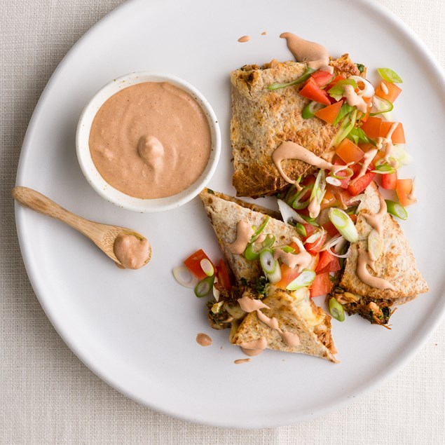 Pulled Pork Quesadillas with Tomato Salsa
