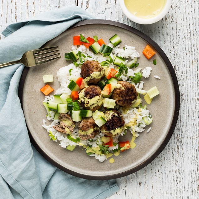 Thai Beef Meatballs with Panang Sauce