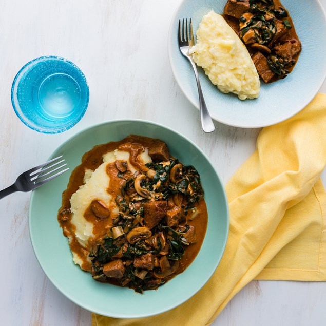 Beef Stroganoff with Mash