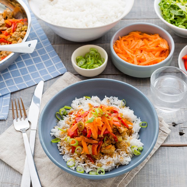 Asian Turkey Bowls with Hoisin Dressing