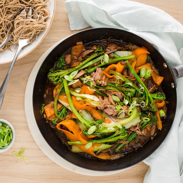 Teriyaki Pulled Beef and Soba Noodle Bowls