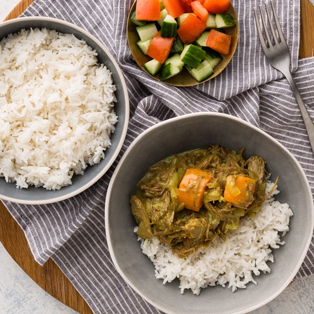 Pulled Beef Massaman Curry with Basmati Rice