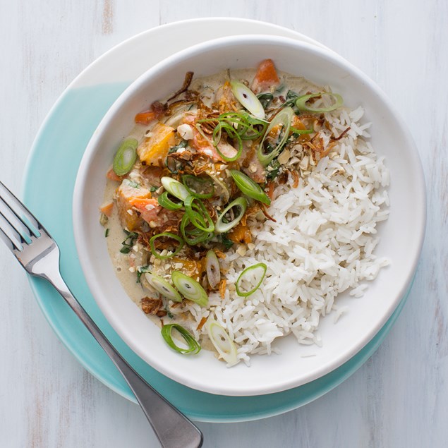 Thai Green Curry with Pumpkin and Basmati Rice 