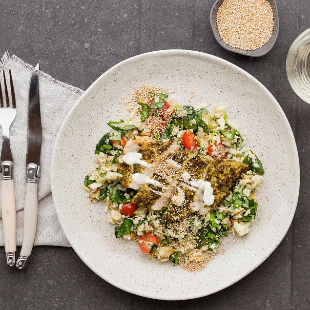 Chermoula Chicken with Cauliflower Tabbouleh