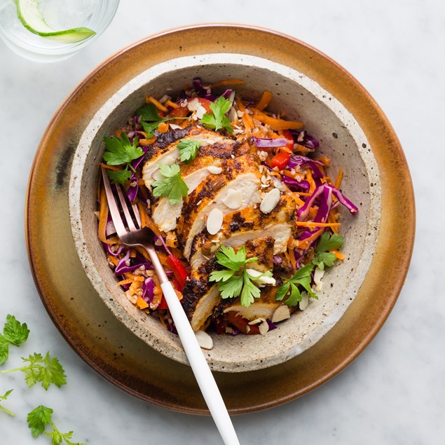 Moroccan Chicken Bowl with Super Grain Tabbouleh
