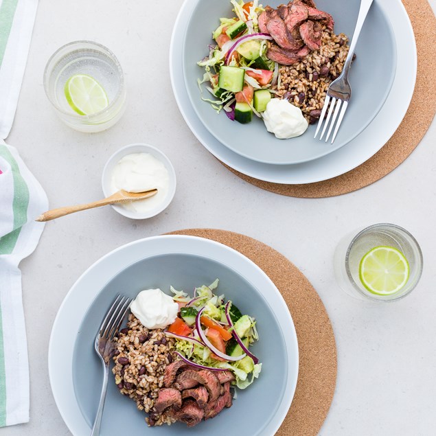 Mexican Beef Bowl with Chilli Rice and Beans
