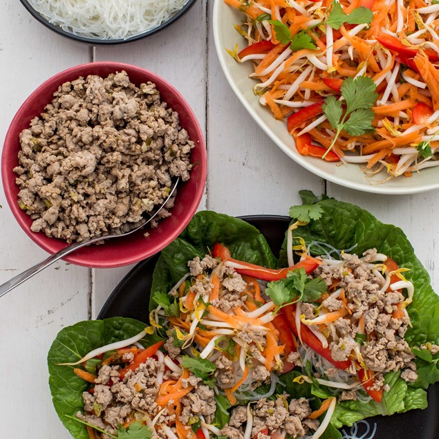 Vietnamese Pork and Vermicelli in Lettuce Cups