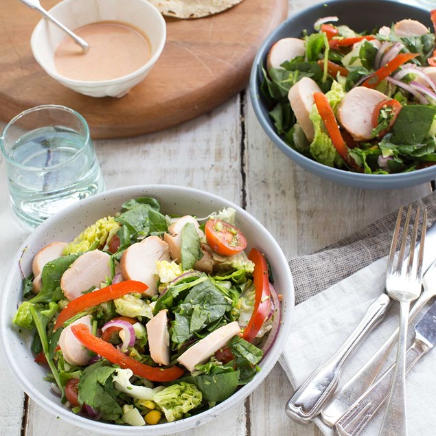 Mexican Chicken and Avocado Salad with Pepitas