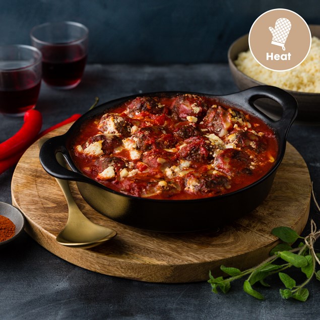 Harissa Lamb Meatballs with Couscous