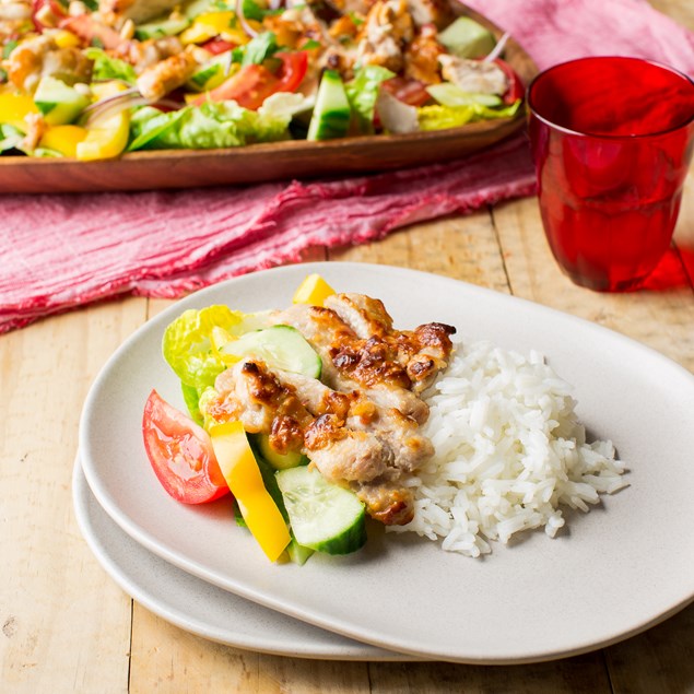 Thai Satay Chicken Salad with Jasmine Rice