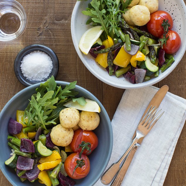Baked Lemon Ricotta with Mediterranean Vegetables