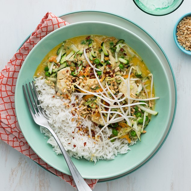 Thai Yellow Fish Curry with Basmati Rice