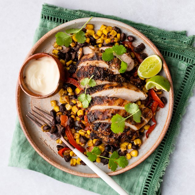 Jamaican Jerk Chicken with Black Bean & Corn Salsa