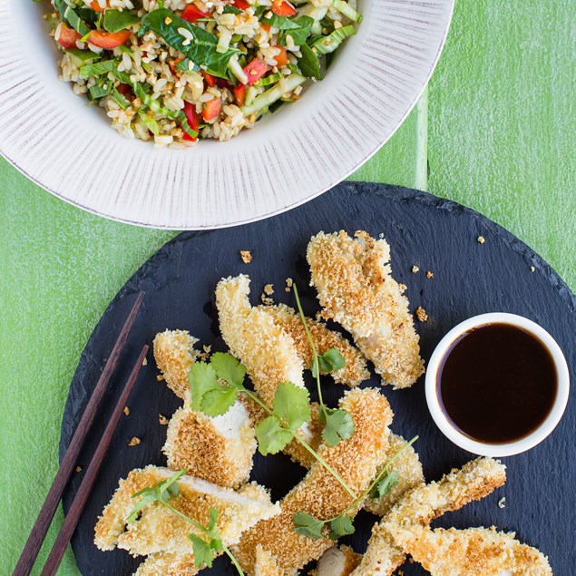 Chicken Katsu with Vegetable Brown Rice