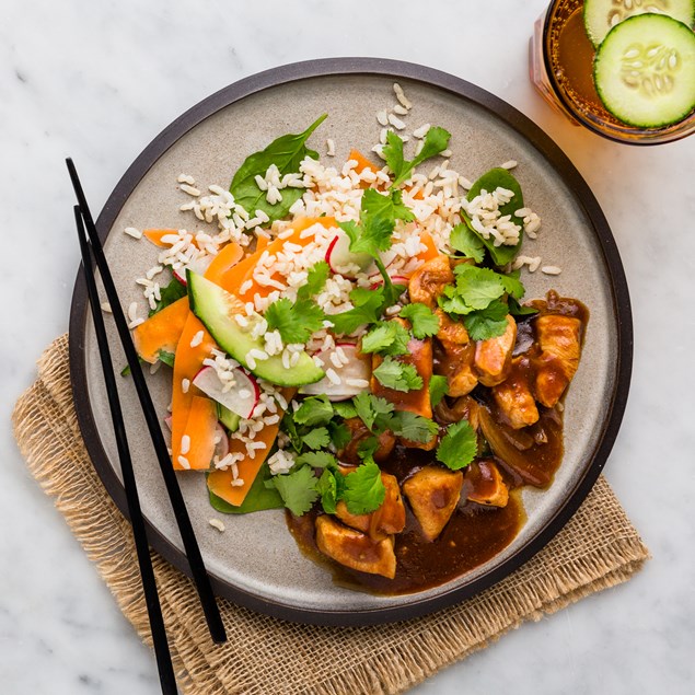 Hawaiian Glazed Chicken with Avocado & Nori Rice Salad