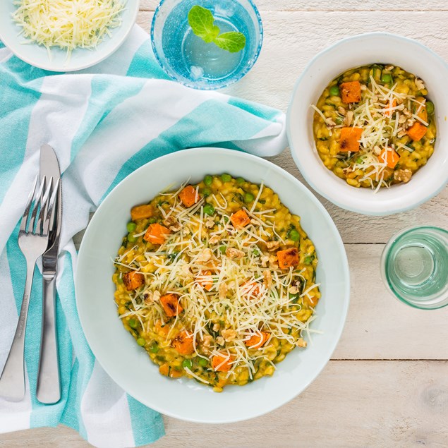 Creamy Pumpkin and Spinach Risotto