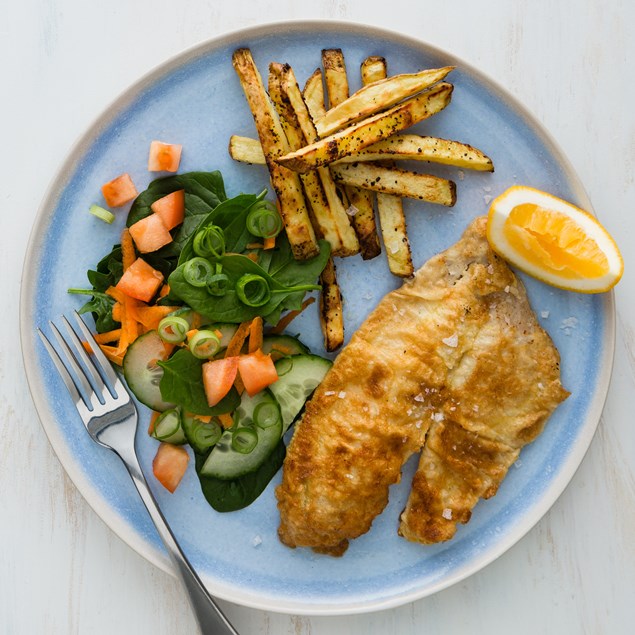 Fish & Chips with Salad and Aioli