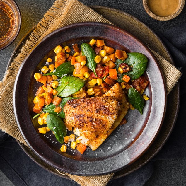 Mexican Fish with Smoky Jalapeño Crema