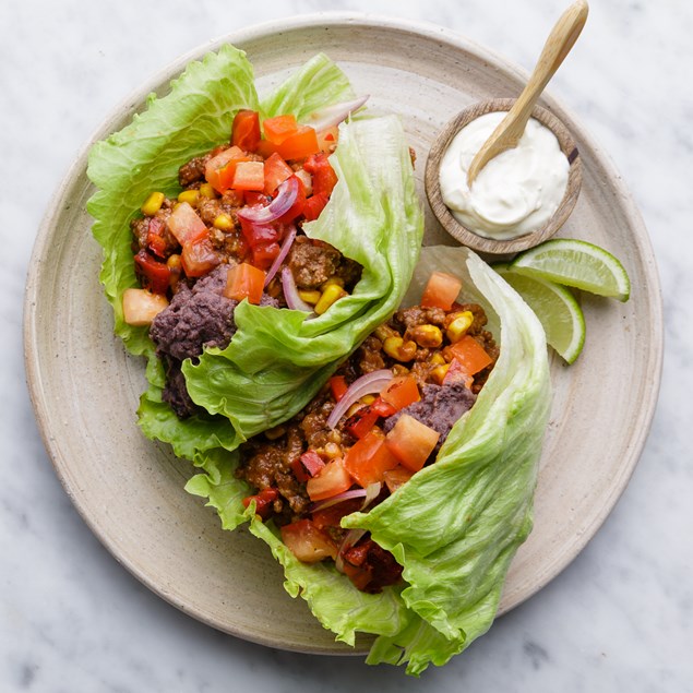 Mexican Beef Chilli Bowl with Refried Beans