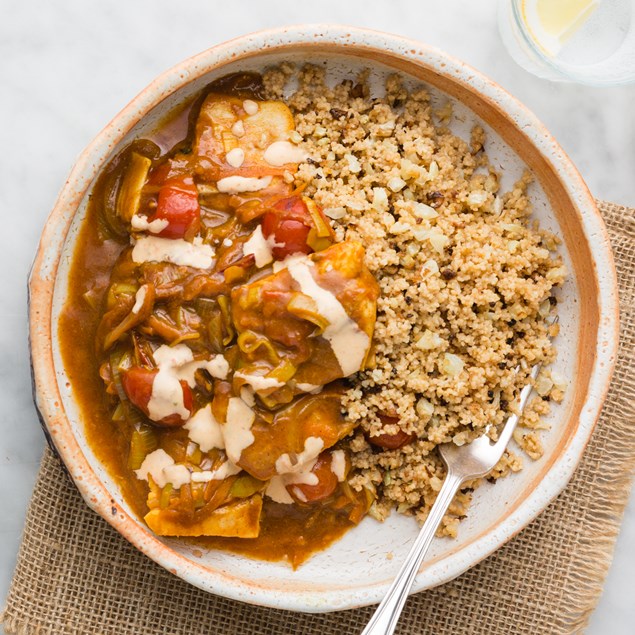 Fish Tagine with Cauliflower Couscous