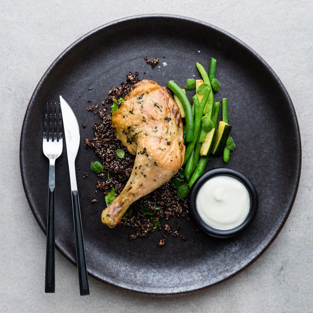 Confit Chicken Maryland with Oregano and Feta